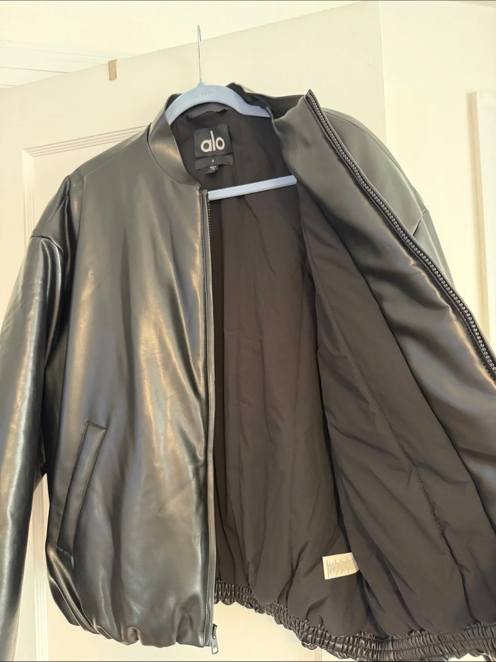 ALO Yoga Black Bomber Jacket - Buffalo Bills